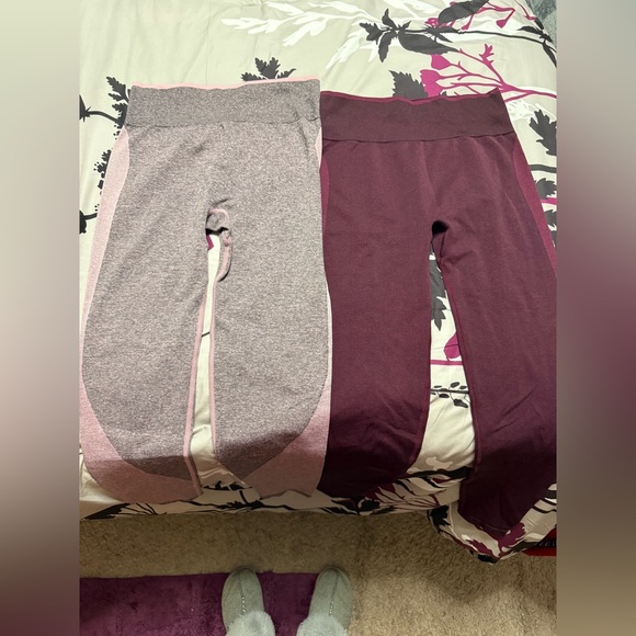 Victoria's Secret Pants - PINK Victoria’s Secret Seamless Leggings Bundle Size M High Rise